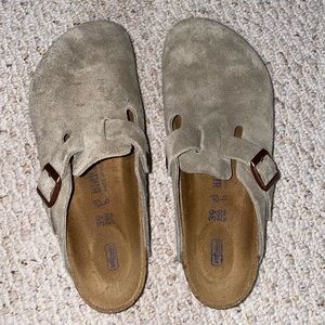 Birkenstock Boston Suede Leather Taupe
